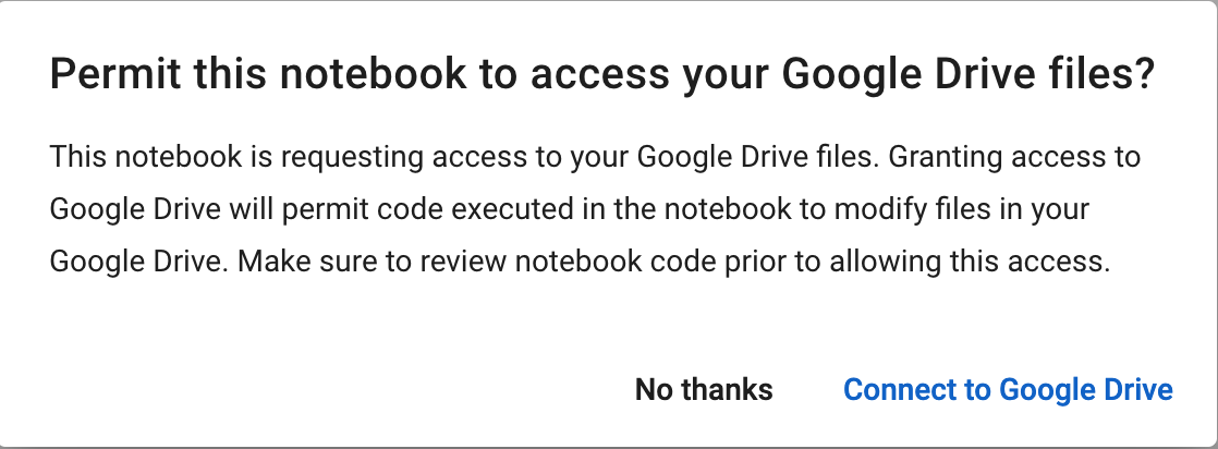 Click "Connect to Google Drive"